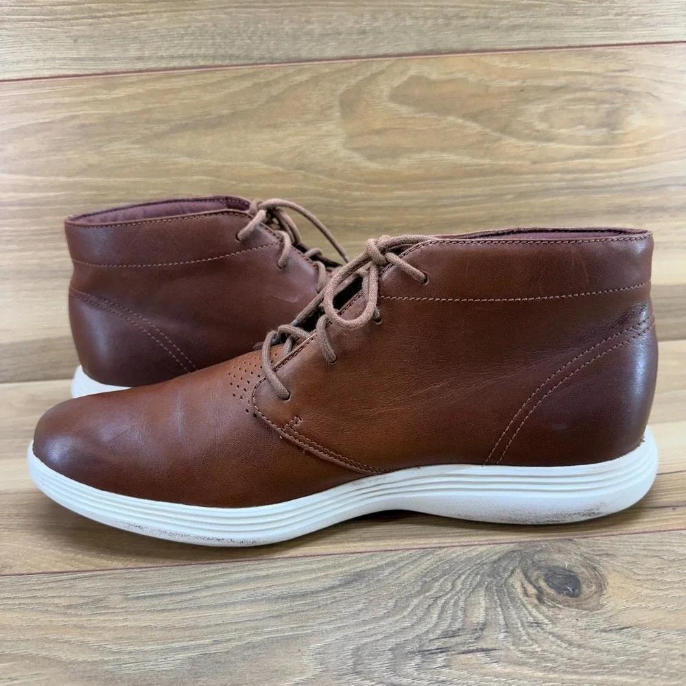 Cole Haan Grand Tour Chukka Boots Mens 10 M Brown Leather Business Casual Modern